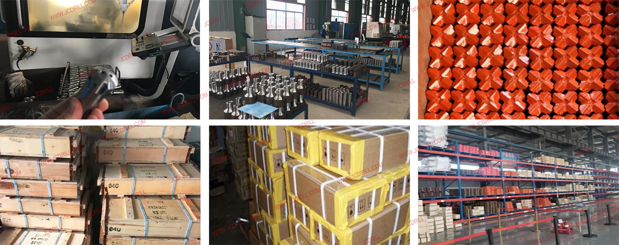 立式钻孔钻具用标准螺纹十字钻头