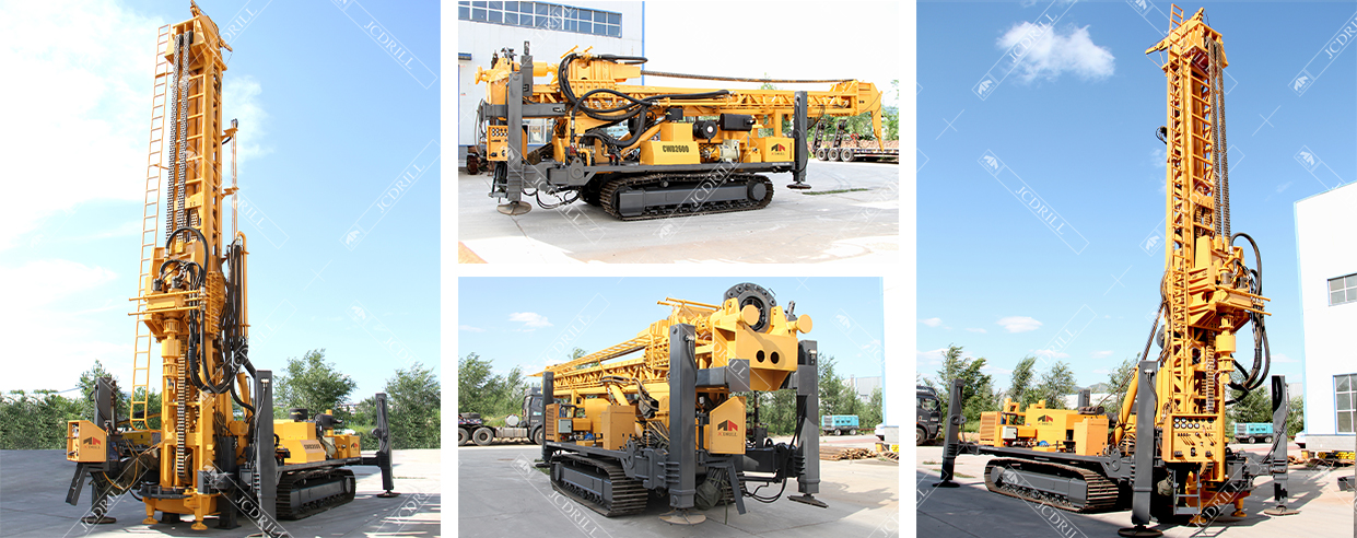 CWD2600 Crawler Hydraulic Borehole DTH Hard Formation Water Well Drilling Rig Machine