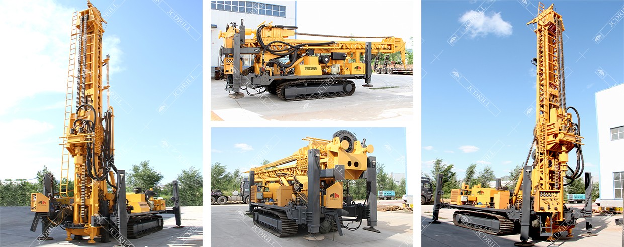 CWD2000 Crawler Hydraulic Borehole DTH Hard Formation Water Well Drilling Rig Machine CWD2000 Crawler Hydraulic Borehole DTH Hard Formation Water Well Drilling Rig Machine