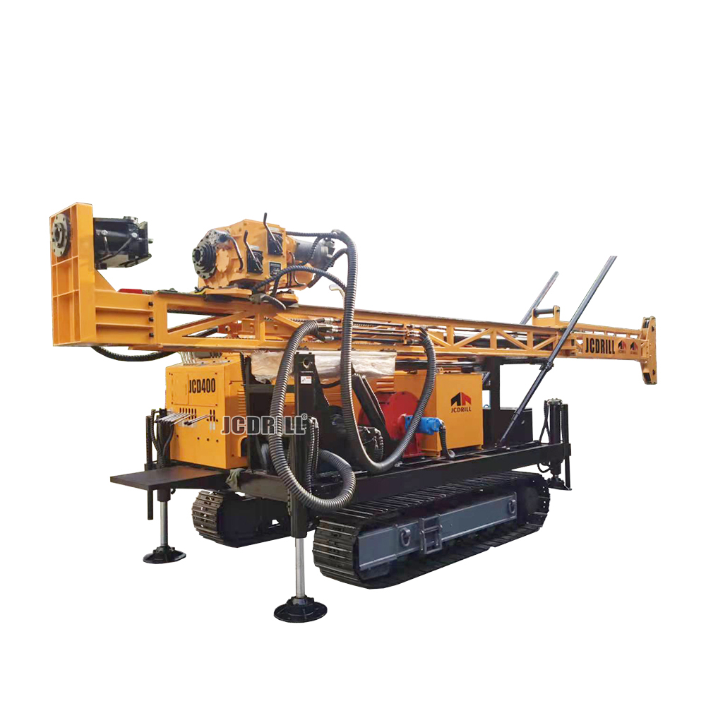 JCD400履带式液压金矿勘探钻机，具备有线取芯效率